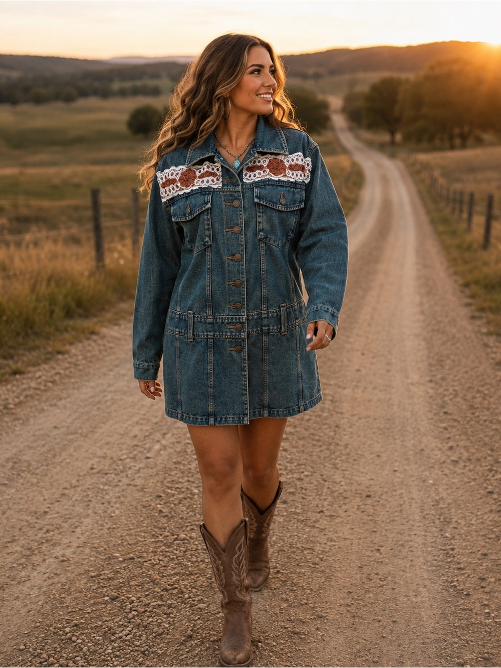 Vintage Beautiful Upcycled Jean Jacket